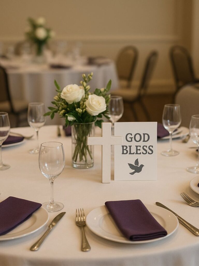 baptism celebration tablescape